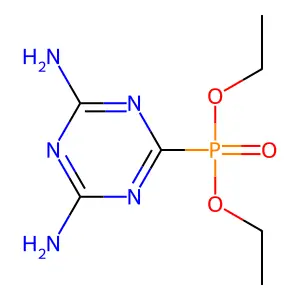Diethyl(4,6-diamino-1,3,5-triazin-2-yl)phosphonate structure