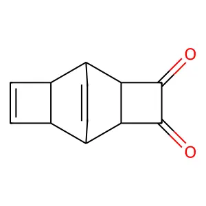 syn,syn-Tetracyclo[4.4.2.0,2,5.07,10]dodeca-8,11-dien-3,4-dione structure