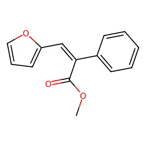 methyl (2E)-3-(furan-2-yl)-2-phenylprop-2-enoate structure