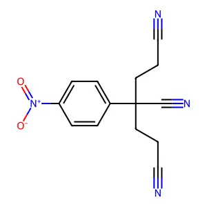 3-(4-硝基苯基)-1,3,5-戊三甲腈 structure