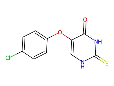 5-(4-chlorophenoxy)-2-sulfanylidene-1H-pyrimidin-4-one structure