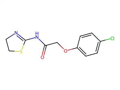 2-(4-chlorophenoxy)-N-(4,5-dihydro-1,3-thiazol-2-yl)acetamide structure