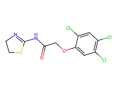 N-(4,5-dihydro-1,3-thiazol-2-yl)-2-(2,4,5-trichlorophenoxy)acetamide structure