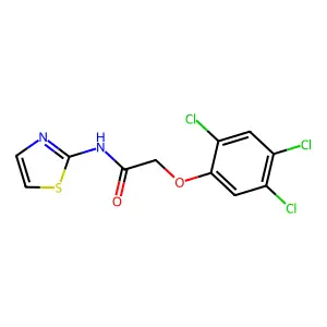 N-(1,3-thiazol-2-yl)-2-(2,4,5-trichlorophenoxy)acetamide structure