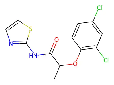 2-(2,4-dichlorophenoxy)-N-(1,3-thiazol-2-yl)propanamide structure