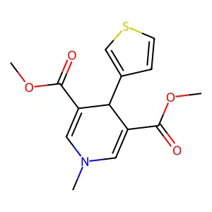 dimethyl 1-methyl-4-thiophen-3-yl-4H-pyridine-3,5-dicarboxylate structure