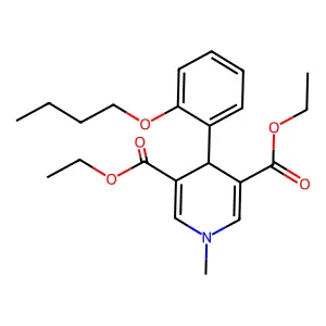 Diethyl 4-(2-butoxyphenyl)-1-methyl-1,4-dihydropyridine-3,5-dicarboxylate structure