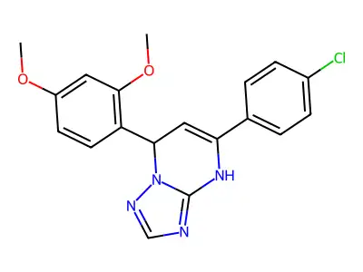 5-(4-chlorophenyl)-7-(2,4-dimethoxyphenyl)-4,7-dihydro[1,2,4]triazolo[1,5-a]pyrimidine structure