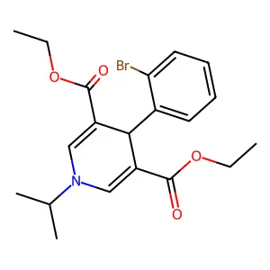 Diethyl 4-(2-bromophenyl)-1-isopropyl-1,4-dihydropyridine-3,5-dicarboxylate structure