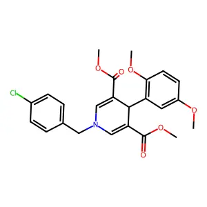 dimethyl 1-(4-chlorobenzyl)-4-(2,5-dimethoxyphenyl)-1,4-dihydropyridine-3,5-dicarboxylate structure