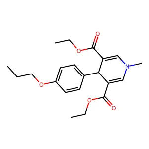 Diethyl 1-methyl-4-(4-propoxyphenyl)-1,4-dihydropyridine-3,5-dicarboxylate structure
