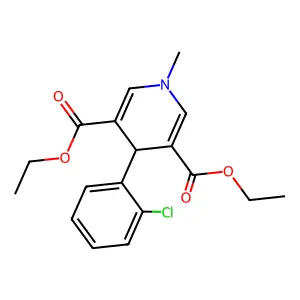 Diethyl 4-(2-chlorophenyl)-1-methyl-1,4-dihydropyridine-3,5-dicarboxylate structure