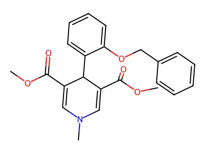 Dimethyl 4-(2-(benzyloxy)phenyl)-1-methyl-1,4-dihydropyridine-3,5-dicarboxylate structure