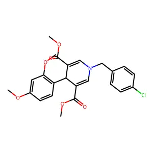 dimethyl 1-(4-chlorobenzyl)-4-(2,4-dimethoxyphenyl)-1,4-dihydropyridine-3,5-dicarboxylate structure
