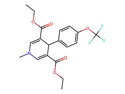 diethyl 1-methyl-4-(4-(trifluoromethoxy)phenyl)-1,4-dihydropyridine-3,5-dicarboxylate structure