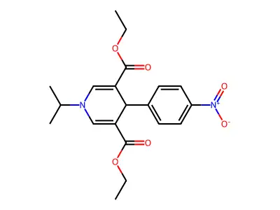 Diethyl 1-isopropyl-4-(4-nitrophenyl)-1,4-dihydropyridine-3,5-dicarboxylate structure