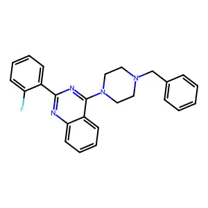 4-(4-Benzylpiperazin-1-yl)-2-(2-fluorophenyl)quinazoline structure