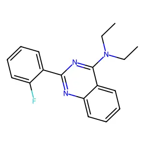 N,N-diethyl-2-(2-fluorophenyl)quinazolin-4-amine structure