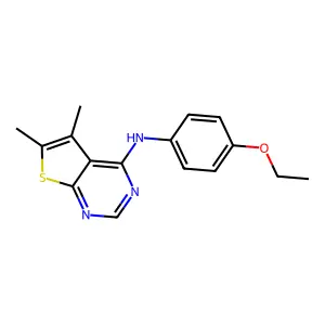N-(4-ethoxyphenyl)-5,6-dimethylthieno[2,3-d]pyrimidin-4-amine structure