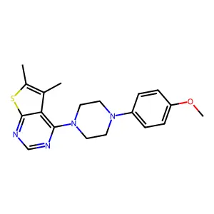 4-[4-(4-Methoxyphenyl)piperazin-1-yl]-5,6-dimethylthieno[2,3-d]pyrimidine structure
