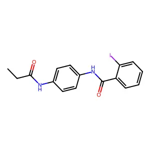 2-iodo-N-[4-(propanoylamino)phenyl]benzamide structure