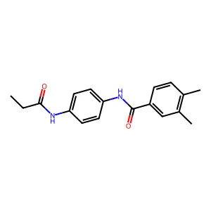 3,4-dimethyl-N-[4-(propanoylamino)phenyl]benzamide structure