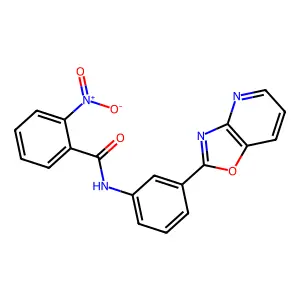 2-nitro-N-[3-([1,3]oxazolo[4,5-b]pyridin-2-yl)phenyl]benzamide structure