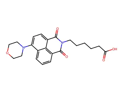 6-(6-Morpholino-1,3-dioxo-1H-benzo[de]isoquinolin-2(3H)-yl)hexanoic acid structure