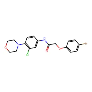 2-(4-bromophenoxy)-N-[3-chloro-4-(morpholin-4-yl)phenyl]acetamide structure