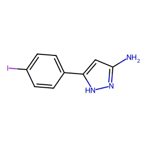 5-(4-iodophenyl)-1H-pyrazol-3-amine structure