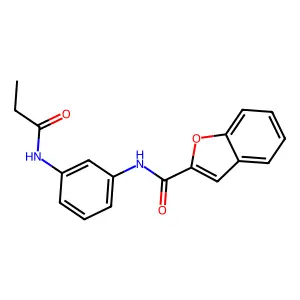 N-[3-(propanoylamino)phenyl]-1-benzofuran-2-carboxamide structure