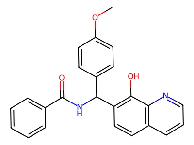 Benzamide, N-[(8-hydroxy-7-quinolinyl)(4-methoxyphenyl)methyl]- structure