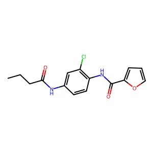 N-[4-(butyrylamino)-2-chlorophenyl]-2-furamide structure