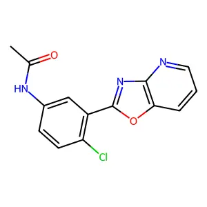 N-[4-chloro-3-([1,3]oxazolo[4,5-b]pyridin-2-yl)phenyl]acetamide structure