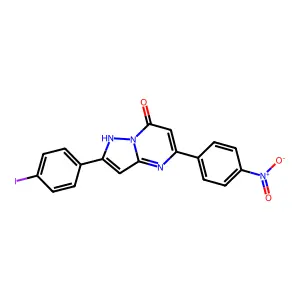 5-{4-Nitrophenyl}-2-(4-iodophenyl)pyrazolo[1,5-a]pyrimidin-7-ol structure