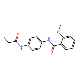 2-methoxy-N-[4-(propanoylamino)phenyl]benzamide structure