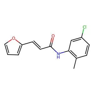 (2E)-N-(5-chloro-2-methylphenyl)-3-(furan-2-yl)prop-2-enamide structure
