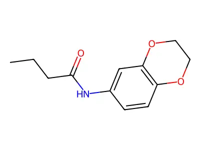 N-(2,3-dihydro-1,4-benzodioxin-6-yl)butanamide structure