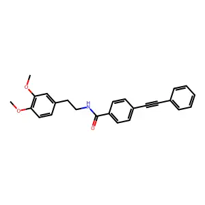 N-[2-(3,4-dimethoxyphenyl)ethyl]-4-(phenylethynyl)benzamide structure