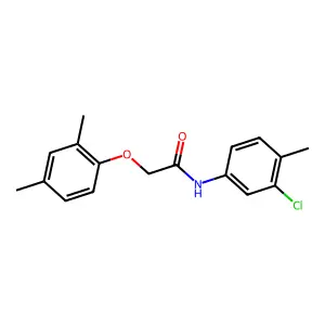 N-(3-chloro-4-methylphenyl)-2-(2,4-dimethylphenoxy)acetamide structure