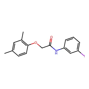 2-(2,4-dimethylphenoxy)-N-(3-iodophenyl)acetamide structure