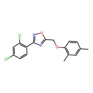 3-(2,4-Dichlorophenyl)-5-[(2,4-dimethylphenoxy)methyl]-1,2,4-oxadiazole structure