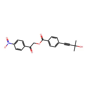 2-(4-Nitrophenyl)-2-oxoethyl 4-(3-hydroxy-3-methylbut-1-yn-1-yl)benzoate structure