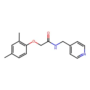 2-(2,4-dimethylphenoxy)-N-(pyridin-4-ylmethyl)acetamide structure