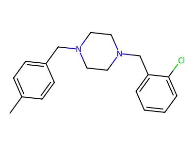 1-(2-Chlorobenzyl)-4-(4-methylbenzyl)piperazine structure