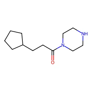 3-Cyclopentyl-1-(piperazin-1-yl)propan-1-one structure