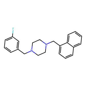 1-[(3-Fluorophenyl)methyl]-4-(naphthalen-1-ylmethyl)piperazine structure