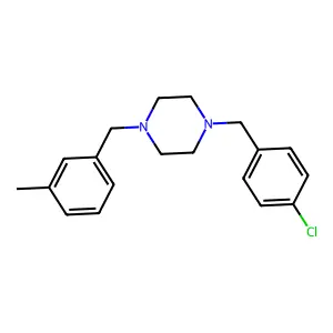 1-(4-Chlorobenzyl)-4-(3-methylbenzyl)piperazine structure