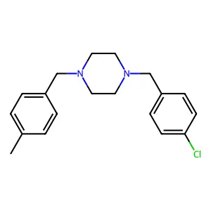 1-(4-Chlorobenzyl)-4-(4-methylbenzyl)piperazine structure