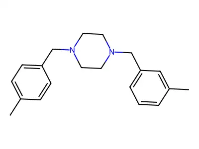 1-[(3-Methylphenyl)methyl]-4-[(4-methylphenyl)methyl]piperazine structure